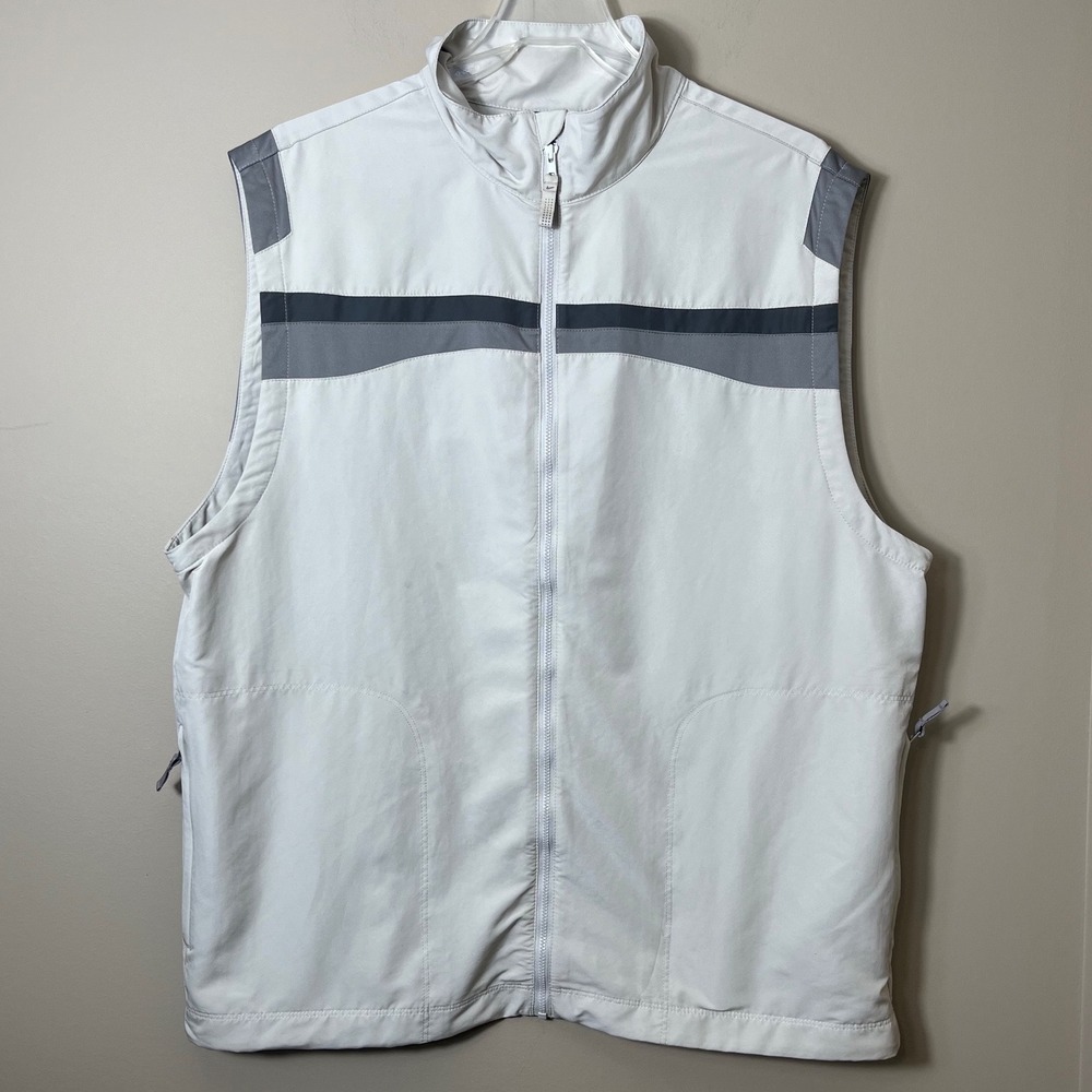 Nike Golf Vest Mens Large Gray Full Zip Gorpcore Sporty Lightweight Windbreaker